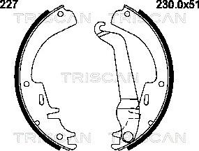 Triscan 8100 16517 - Bremžu loku komplekts autodraugiem.lv