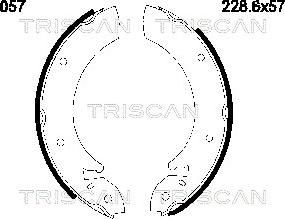 Triscan 8100 16057 - Bremžu loku komplekts autodraugiem.lv