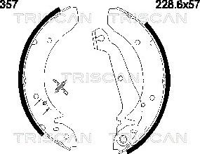 Triscan 8100 16357 - Bremžu loku komplekts autodraugiem.lv