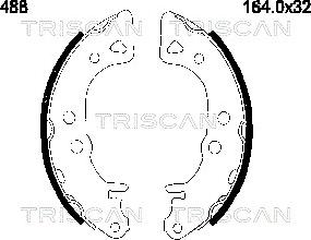 Triscan 8100 10488 - Bremžu loku komplekts autodraugiem.lv