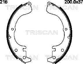 Triscan 8100 10216 - Bremžu loku komplekts autodraugiem.lv