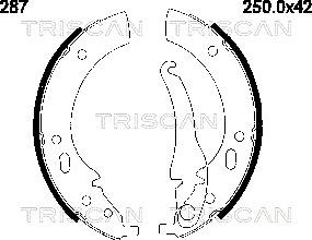 Triscan 8100 11287 - Bremžu loku komplekts autodraugiem.lv