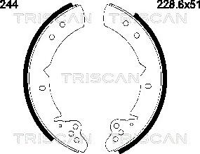 Triscan 8100 13525 - Bremžu loku komplekts autodraugiem.lv