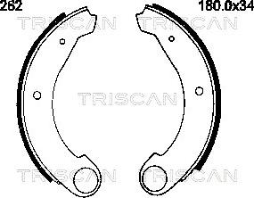 Triscan 8100 38262 - Bremžu loku komplekts autodraugiem.lv