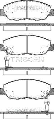 Triscan 8110 40972 - Bremžu uzliku kompl., Disku bremzes autodraugiem.lv