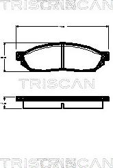 Triscan 8110 40055 - Bremžu uzliku kompl., Disku bremzes autodraugiem.lv