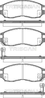 Triscan 8110 42010 - Bremžu uzliku kompl., Disku bremzes autodraugiem.lv