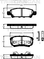 Triscan 8110 42024 - Bremžu uzliku kompl., Disku bremzes autodraugiem.lv