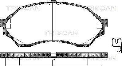 Triscan 8110 50001 - Bremžu uzliku kompl., Disku bremzes autodraugiem.lv
