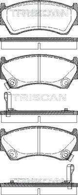 Triscan 8110 14005 - Bremžu uzliku kompl., Disku bremzes autodraugiem.lv
