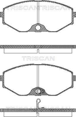 Triscan 1100-037502 - Bremžu uzliku kompl., Disku bremzes autodraugiem.lv