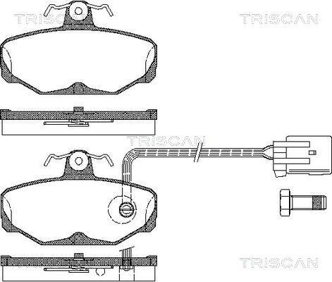 Triscan 8110 16164 - Bremžu uzliku kompl., Disku bremzes autodraugiem.lv