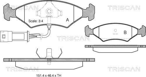 Triscan 8110 16801 - Bremžu uzliku kompl., Disku bremzes autodraugiem.lv