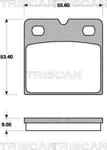 Triscan 8110 10569 - Bremžu uzliku kompl., Disku stāvbremze autodraugiem.lv