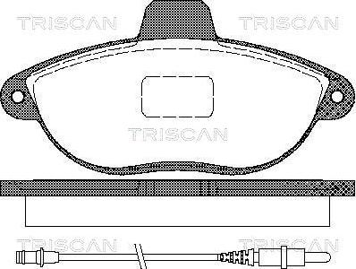 Triscan 8110 10501 - Bremžu uzliku kompl., Disku bremzes autodraugiem.lv