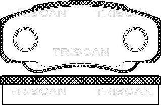 Triscan 8110 10533 - Bremžu uzliku kompl., Disku bremzes autodraugiem.lv