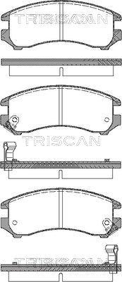 Triscan 8110 10887 - Bremžu uzliku kompl., Disku bremzes autodraugiem.lv