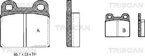Triscan 8110 10202 - Bremžu uzliku kompl., Disku bremzes autodraugiem.lv