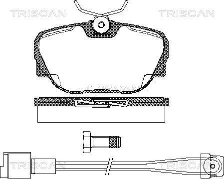 Triscan 8110 11949 - Bremžu uzliku kompl., Disku bremzes autodraugiem.lv