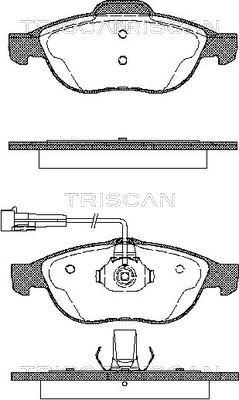 Triscan 8110 12002 - Bremžu uzliku kompl., Disku bremzes autodraugiem.lv