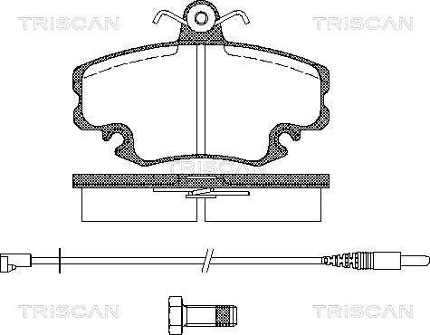 Triscan 8110 25005 - Bremžu uzliku kompl., Disku bremzes autodraugiem.lv