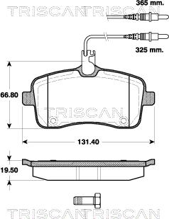 Triscan 8110 28035 - Bremžu uzliku kompl., Disku bremzes autodraugiem.lv