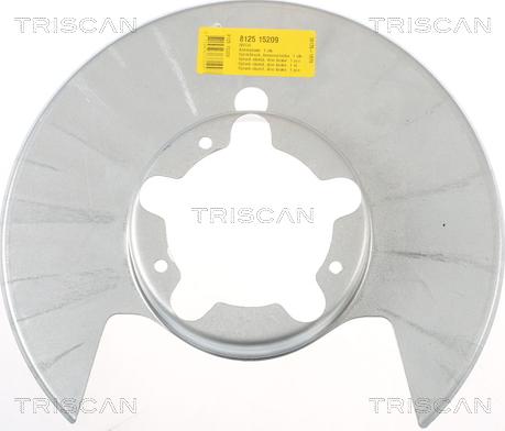 Triscan 8125 15209 - Dubļu sargs, Bremžu disks autodraugiem.lv