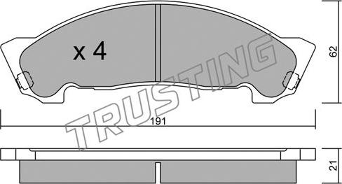 Trusting 988.0 - Bremžu uzliku kompl., Disku bremzes autodraugiem.lv