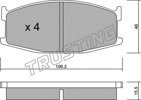 Trusting 484.0 - Bremžu uzliku kompl., Disku bremzes autodraugiem.lv