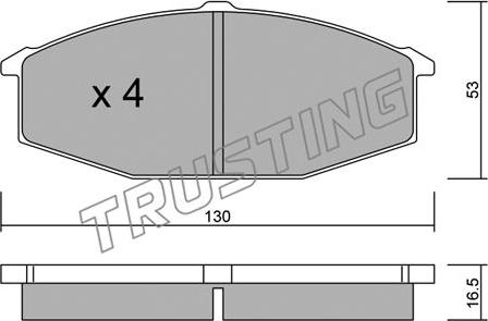 Trusting 506.0 - Bremžu uzliku kompl., Disku bremzes autodraugiem.lv