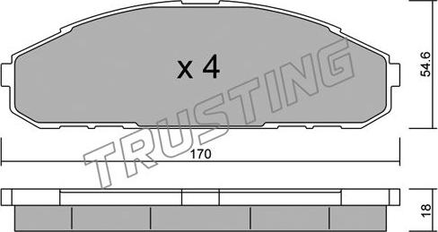 Trusting 511.0 - Bremžu uzliku kompl., Disku bremzes autodraugiem.lv