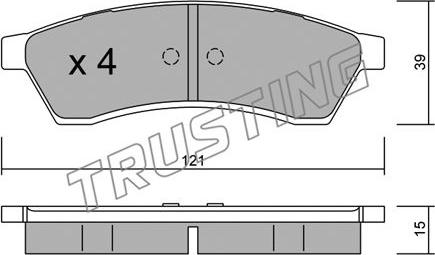 Trusting 526.0 - Bremžu uzliku kompl., Disku bremzes autodraugiem.lv