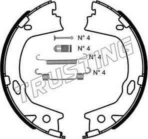 Trusting 046.228K - Bremžu loku kompl., Stāvbremze autodraugiem.lv