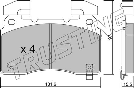 Trusting 1179.0 - Bremžu uzliku kompl., Disku bremzes autodraugiem.lv