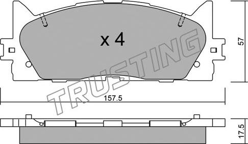 Trusting 899.0 - Bremžu uzliku kompl., Disku bremzes autodraugiem.lv