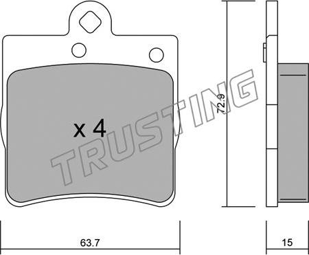 Trusting 352.0 - Bremžu uzliku kompl., Disku bremzes autodraugiem.lv