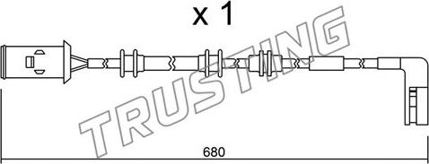 Trusting SU.093 - Indikators, Bremžu uzliku nodilums autodraugiem.lv