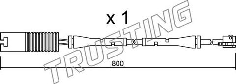 Trusting SU.083 - Indikators, Bremžu uzliku nodilums autodraugiem.lv