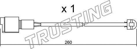 Trusting SU.074 - Indikators, Bremžu uzliku nodilums autodraugiem.lv