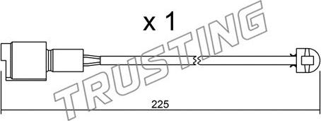 Trusting SU.075 - Indikators, Bremžu uzliku nodilums autodraugiem.lv