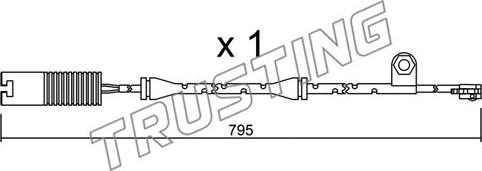 Trusting SU.152 - Indikators, Bremžu uzliku nodilums autodraugiem.lv