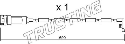 Trusting SU.108 - Indikators, Bremžu uzliku nodilums autodraugiem.lv