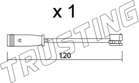 Trusting SU.398 - Indikators, Bremžu uzliku nodilums autodraugiem.lv