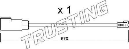 Trusting SU.341 - Indikators, Bremžu uzliku nodilums autodraugiem.lv