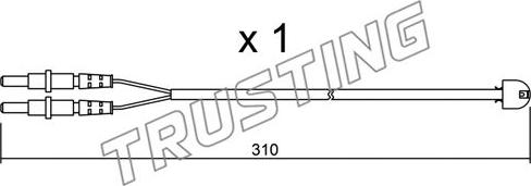 Trusting SU.242 - Indikators, Bremžu uzliku nodilums autodraugiem.lv