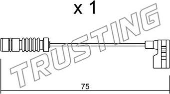 Trusting SU.251 - Indikators, Bremžu uzliku nodilums autodraugiem.lv