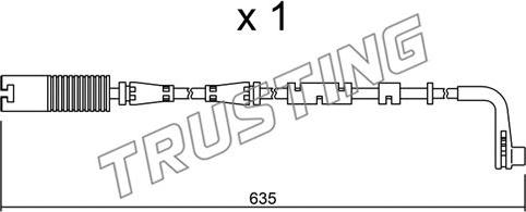 Trusting SU.205 - Indikators, Bremžu uzliku nodilums autodraugiem.lv