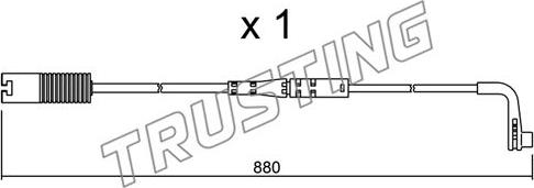 Trusting SU.207 - Indikators, Bremžu uzliku nodilums autodraugiem.lv
