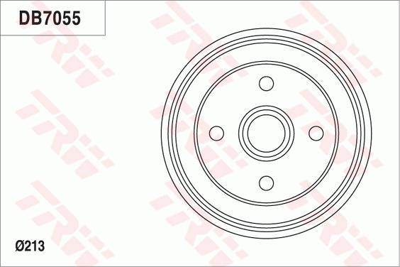 TRW DB7055 - Bremžu trumulis autodraugiem.lv
