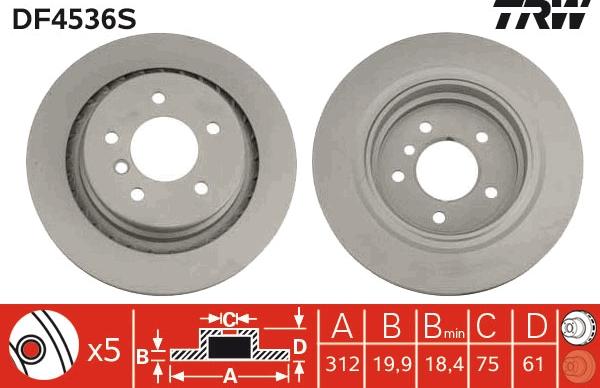 TRW DF4536S - Bremžu diski autodraugiem.lv